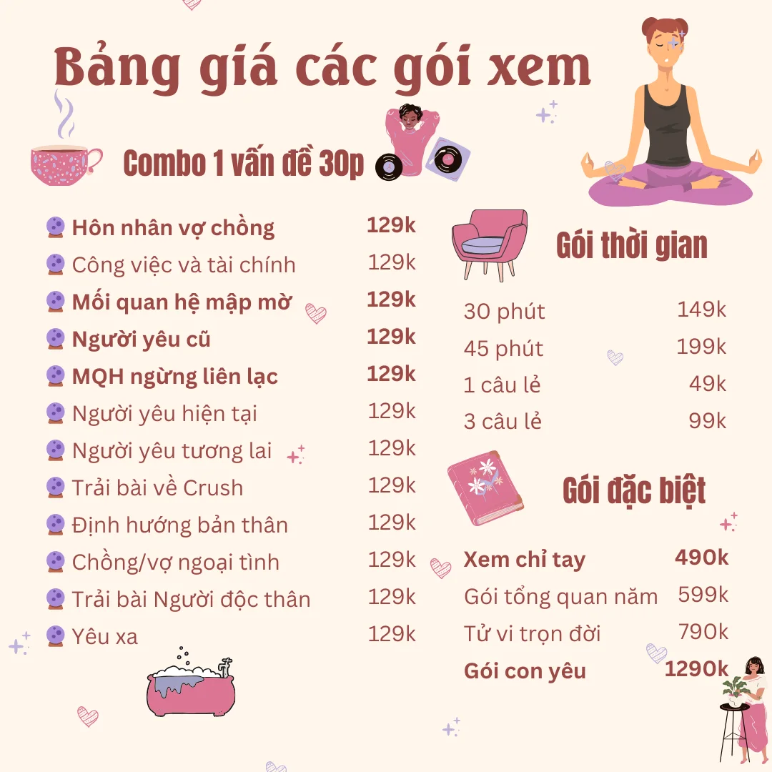 Bảng giá xem bói bài Tarot